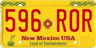 NM license plate 596ROR