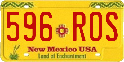 NM license plate 596ROS