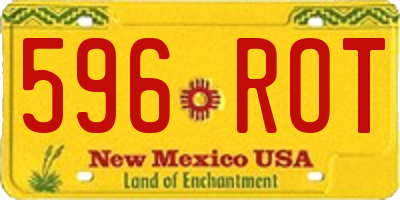 NM license plate 596ROT