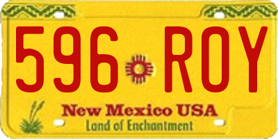 NM license plate 596ROY
