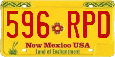 NM license plate 596RPD