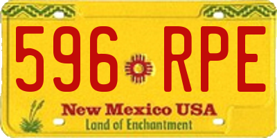 NM license plate 596RPE