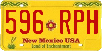 NM license plate 596RPH