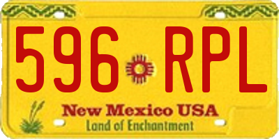 NM license plate 596RPL
