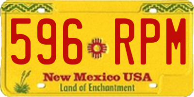 NM license plate 596RPM