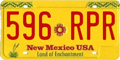 NM license plate 596RPR