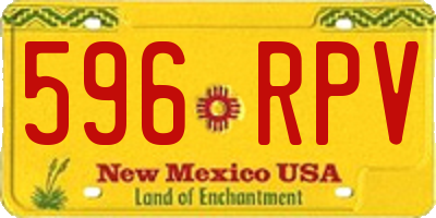 NM license plate 596RPV