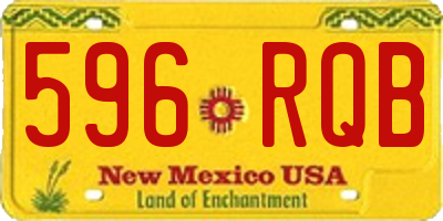 NM license plate 596RQB