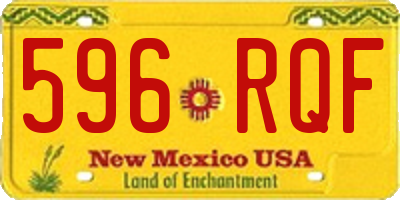 NM license plate 596RQF