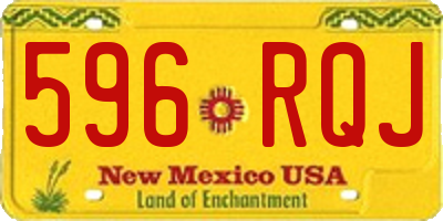 NM license plate 596RQJ