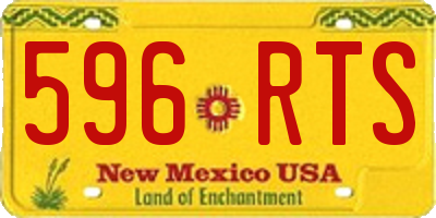 NM license plate 596RTS