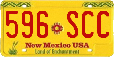 NM license plate 596SCC