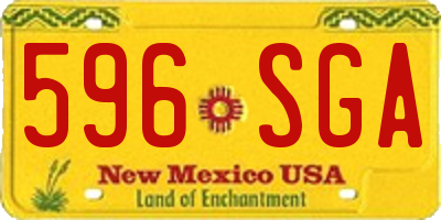 NM license plate 596SGA