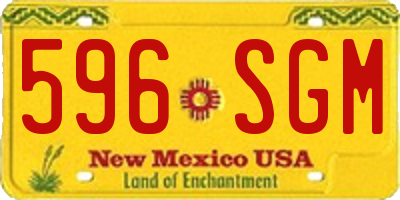 NM license plate 596SGM