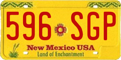 NM license plate 596SGP