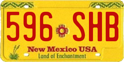 NM license plate 596SHB