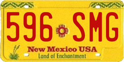 NM license plate 596SMG