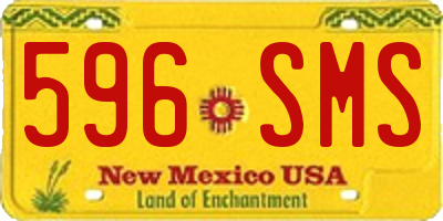 NM license plate 596SMS