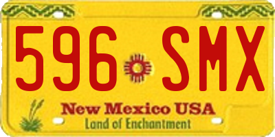 NM license plate 596SMX