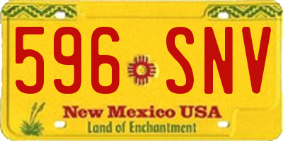 NM license plate 596SNV