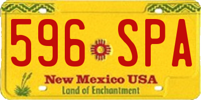 NM license plate 596SPA