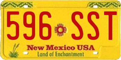 NM license plate 596SST
