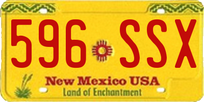NM license plate 596SSX