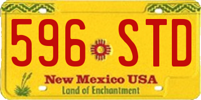 NM license plate 596STD