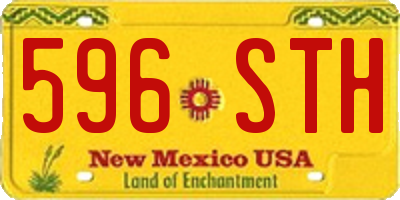 NM license plate 596STH
