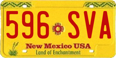 NM license plate 596SVA