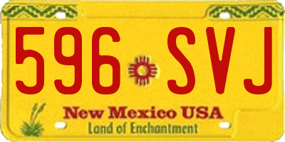 NM license plate 596SVJ