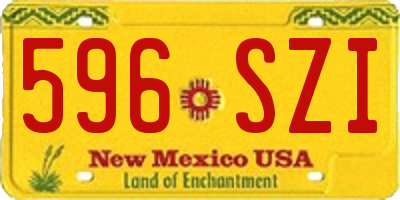 NM license plate 596SZI