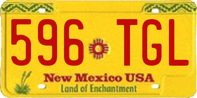 NM license plate 596TGL