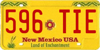 NM license plate 596TIE