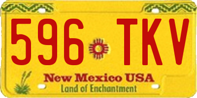 NM license plate 596TKV