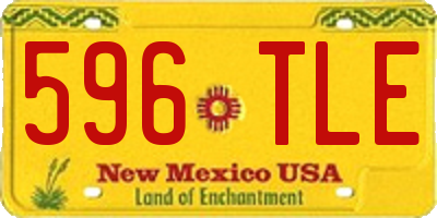 NM license plate 596TLE