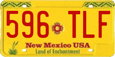 NM license plate 596TLF