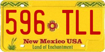 NM license plate 596TLL