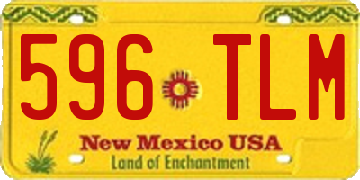 NM license plate 596TLM