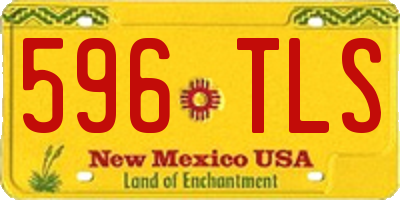 NM license plate 596TLS
