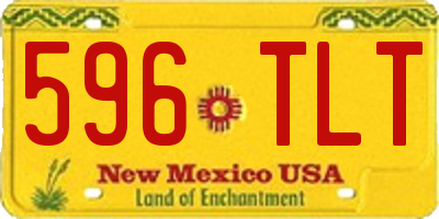 NM license plate 596TLT