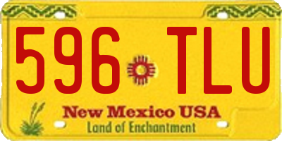 NM license plate 596TLU