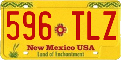 NM license plate 596TLZ