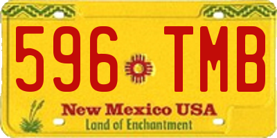 NM license plate 596TMB