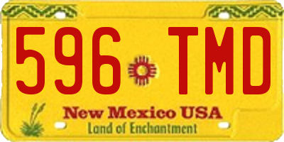 NM license plate 596TMD