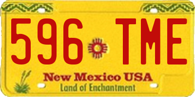 NM license plate 596TME