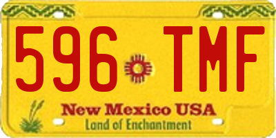 NM license plate 596TMF