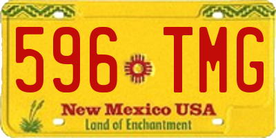 NM license plate 596TMG