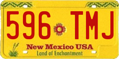 NM license plate 596TMJ