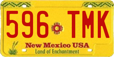 NM license plate 596TMK